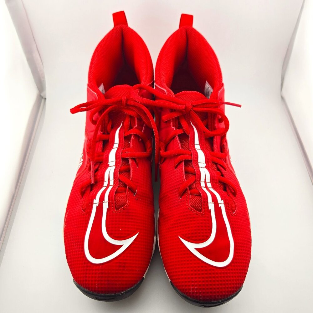 Nike Alpha Menace 3 Shark Football Cleats Red Men’s Size 12 CV0582-616